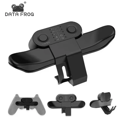  DATA FROG Back Button Attachment For PlayStation 4 Controller (Only For PlayStation 4 / Slim / Pro), Gamepad Paddle Key Adapter Accessory
