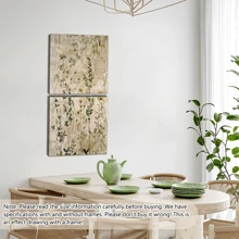 1 buc. Imprimare de perete de pânză mare - Design floral minimalist modern, în tonuri moale, decor de perete de fundal texturat abstract, poster botanic vintage, cu sau fără cadru, decor apartament pentru cămin de facultate, cadouri pentru decorarea peretelui în hotel, acasă, sufragerie, dormitor, baie și birou