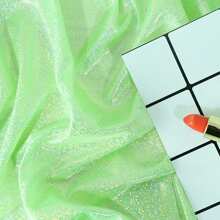 1pc Holographic Iridescent Knitted Fabric With Glitter All-Over Fingerprint Pattern, Suitable For Stage Performance Costumes, Photography Backdrops - Multicolor - View 12