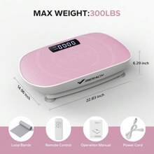 Máquina vibratoria de ejercicio, máquina de drenaje linfático, plataforma vibratoria de ejercicio para todo el Body para bienestar y acondicionamiento físico - Gris - Ver 2
