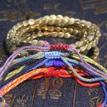 Vòng tay Phật bằng hạt đồng, mang lại may mắn, tài lộc và thịnh vượng - Vòng tay cầu may mắn, giúp thiền định, giữ vững tâm trí, bảo vệ tinh thần, làm thủ công, có thể điều chỉnh kích thước. - Đỏ - Xem 4