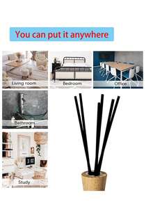 100pcs Black Rattan Diffuser Sticks, 7 Inch Black Fiber Fragrance Sticks - Black Rattan Diffuser Sticks For Home, Office, Spa And Bedroom - Multicolor - View 5