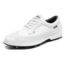 Men's Golf Shoes With Anti-Side-Slip, Fixed Studs, Waterproof Leather Surface, Sports Shoes, Breathable Men's Shoes
