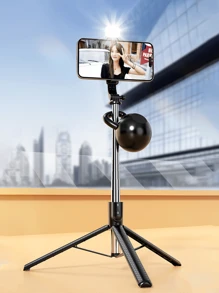 Treppiede bastone per selfie retrattile da 170 cm con telecomando senza fili, compatibile con e smartphone Android, adatto per live streaming, vlog, raduni familiari, riprese di feste di Natale, per selfie tenuti in mano, attività all'aperto, interviste per vacanze estive, viaggi, attività all'aperto, supporto treppiede per live streaming
