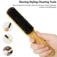 1pc Bamboo Handle Boar Bristle Brush, Natural Hairstyle Shaping And Cleansing Brush, Suitable For Grooming Hair, Frizz Control, Suitable For All Hair Types With Smooth Finish
