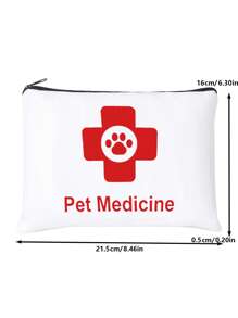 Pet Medicine Storage Bag, Dog Health Medicine Bag, Dog Travel Medicine Bag, Veterinary Medicine, Fun Pet Medical Bag, Dog Mom Essentials, Pet Emergency First Aid Kit, First Aid Bag Compact Travel For Office, Home Or Car Travel Essentials Travel Accessories Travel Must Haves - Multicolor - View 7