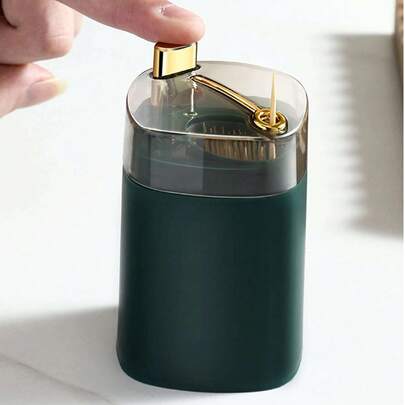 1 cái Hộp đựng tăm tự động Easy-Press - Giá đỡ bằng nhựa bền, đẹp, lọ đựng tăm cầm tay loại ép cao cấp, dùng để trang trí nhà bếp và phòng ăn