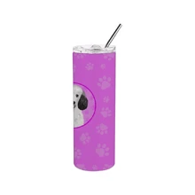 Poodle Standard Silver Stainless Steel 20 Oz Skinny Tumbler Pink 20 Oz Multicolor