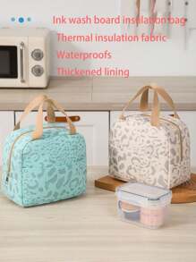 1pc New Watercolor Insulation Lunch Bag, Thermal Bento Box Bag, Outdoor Travel Cooler Picnic Bag, Back To School1pc New Watercolor Insulation Lunch Bag, Thermal Bento Box Bag, Outdoor Travel Cooler Picnic Bag1pc New Watercolor Insulation Lunch Bag, Thermal Bento Box Bag, Outdoor Travel Cooler Picnic Bag, Back To School