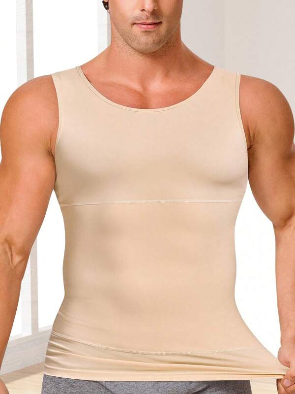 Men Compression Shirt Shapewear Slimming Body Shaper Vest Undershirt Tummy Control Tank Top