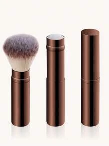 1pc Collapsible Powder Brush, Blush Brush, Foundation Brush With Cap, Soft Bristles, Easy Application Makeup Tool