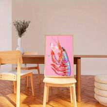 1 bộ/bộ Poster và tranh in hình Cocktail tôm càng xanh sáng tạo hiện đại, Tranh canvas nghệ thuật thẩm mỹ tôm càng xanh vui nhộn, Tranh treo tường, Căn hộ, Phòng ngủ, Phòng khách, Trang trí nhà hiện đại, Quà tặng hoàn hảo, Không bao gồm khung - Hồng - Xem 9