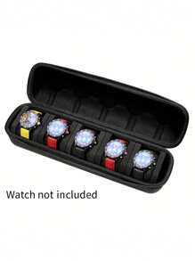 1/3/5格旅行手表收纳盒，便携式手表收纳袋，带柔软泡沫枕和提手，男女通用手表卷盒收纳整理盒，硬壳手表旅行盒，适合男女手表手提包，可用于展示手表和珠宝，母亲节礼物，旅行必备，适合存放大多数手表，馈赠亲友的理想之选，情人节礼物