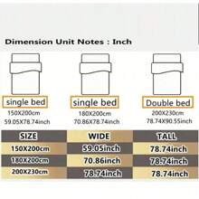 1pc Printed Single Summer Quilt/Blanket, Modern Minimalist Design, Suitable For Bedroom, Living Room, All Seasons - Blue and White - View 3