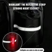 Large Capacity Hard Shell Bicycle Rear Rack Bag, Waterproof Bike Pannier For Riding, With Handle And Shoulder Strap - Multicolor - View 7