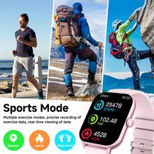 SIMSONLAB New 1.83" Full Touch Screen Smart Watch, Unisex Sports Smart Watch With Wireless Dialing, Call Answering, Pedometer, Calorie Consumption, Distance Tracking, Multiple Sports Modes, Music Control, Remote Camera, Alarm, Call & Message Notification - Multicolor - View 5