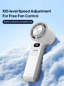 kinscoter 1 Peça Ventilador de Mão Pequeno Portátil e Recarregável de 3600mAh, Refrigerador de Ar para Camping e Viagens, 100 Velocidades do Vento Ajustáveis, Mini Ventilador Pessoal de Refrigeração Portátil