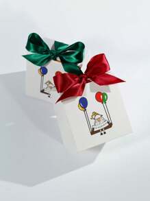 10 piezas de cajas de regalo - Cajas de dulces mini festivas con diseño lindo de ovejas y globos - Decoración de cinta de satén de colores - Perfecto para dulces, chocolates, regalos pequeños - Suministros para fiestas islámicas