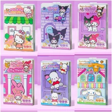 Sanrio (Authorized) Sanrio 1/3pcs Kuromi Quiet Book, Cute DIY Cartoon Handicraft, No Need For Cutting Large Version, Perfect Gift Selection For Melody And Hello Kitty Jade Guigou (Some Are Slightly Different)