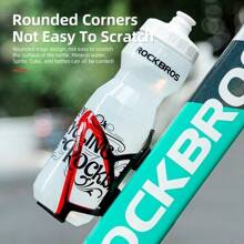 ROCKBROS Portabotellas para ciclismo, soporte para botella de agua de bicicleta de montaña con degradado colorido, ligero, de plástico