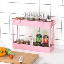 SPACEKEEPER Slim Rolling Storage Cart Storage Cart Organizer Rolling Utility Cart,Room Decor,Bathroom Decor,Mobile Shelving Unit Slide Out Storage Shelves For Kitchen Living Room Bathroom Laundry Room & Dressers - 粉色 - 查看 6