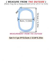 1 bastidor retangular multicolorido para bordado artesanal faça você mesmo, feito de material ABS de alta qualidade com design de ranhura, adequado para ponto cruz, agulha de perfuração, tensão segura do tecido, pode ser usado como decoração para o Halloween, Natal, desktops, bolsas, enfeites de carro