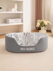 1pc All Season Constant Temperature Aluminum Foil Dog Bed, 2-In-1 For Winter And Summer, Waterproof And Moisture-Proof For Indoor And Outdoor Use, Removable And Washable Pet Warming Mat