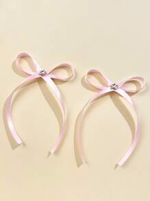 6pcs/Set Women's Elegant Ballet Style Sweet Girl Rhinestone Decor Bowknot Hair Clips, Alloy Alligator Hair Clips, Suitable For Everyday, Commute, Party, Birthday, Travel, Photography- A Great Gift For Best Friends