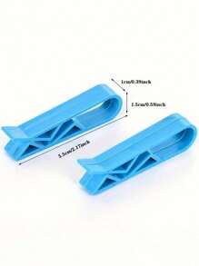 15pcs Blue Plastic Bin Holder - Anti-Slip Bin Holder, Divider Side Clip For Home And Office Organisation, Bin Holder