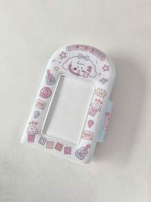 1Pc New Portable 32 Slots Cartoon Mini Photo Album Collection Book Photocard Holder Star Chasing Storage Album With Buckle Photo Card Supplies, Idol Postcard Card Storage Photo Card Packaging Supplies Collectible Card Photocards Holder Lomo Card Album Photo Card Book, 3-Inch Plastic Rectangle Photocard Holder, Korean Kpop Idol Picture Organizer, Perfect Gift For Collectors & Fans - Multicolor - View 4