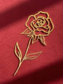 4pcs Rose Flower Metal Bookmarks, Delicate Bookmarks, School & Office Supplies, Suitable For Book Lovers, Readers, Birthday, Holidays, Writers, Friends, Teachers, Students As Stationery Gifts, Hollow-Out Design, Metal Texture