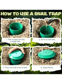 Plastic Snail Cage - Slug Catcher Trap Tool - Animal Pest Trapper Control, No Harm To Vegetable And Flower Green