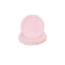10pcs/20pcs/40pcs/Set, Light Pink Scalloped 9 Inch &7 Inch Paper Plates ,Pink Scalloped Plates Wedding Bridal Shower Food Gift Gender Reveal Newborn Shower Birthday Event Party Disposable Dinner Plates Dessert Plates - Pink - View 11