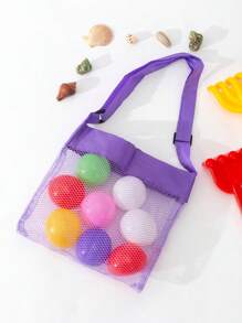 1pc Kids' Seashell Pattern Beach Bag, Mesh Tote Bag For Beach/Grass, Small Size - one-size - View 9