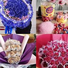 1 Roll, Handmade Silk Ribbon Rose Wrapping Paper, Flower Wrapping Paper For Flower Shops, Bouquets, Scene Decor, Festivals Decor, Room Decor, Home Decor, Offices Decor, Theme Party Decor, Back To School Valentine Day