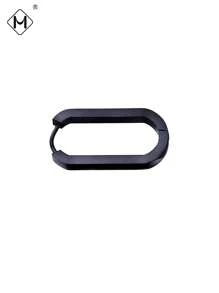 MEISILL 1 Pair Stainless Steel U-Shaped Flat Mirror Polished Hoop Earrings For Women, And Suitable For Daily Wear