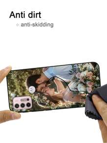 1 pieza Funda de teléfono suave de TPU con estilo de sobre personalizada para parejas para el modelo G5 G2025