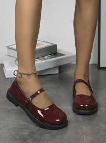 Scarpe da donna retrò tipo Mary Jane a punta tonda, stile scolastico, con cinturino regolabile, scarpe piatte da vestire, versatili e confortevoli, nuove per primavera e autunno