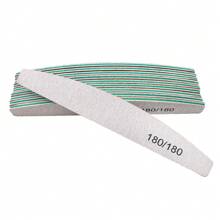 5 pezzi Lima per unghie a mezzaluna, con stampa grigia e bianca, resistente all'usura, lavabile, a doppia faccia con denti dal nucleo colorato