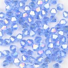 300 件高品质 4 毫米尖头水晶珠（双锥形）适用于时尚、工艺品、手链、项链、珠宝