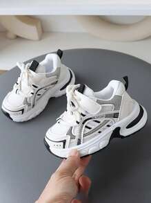 2025 春秋季男女通用儿童百搭运动休闲鞋 - 黑與白 - 查看 2