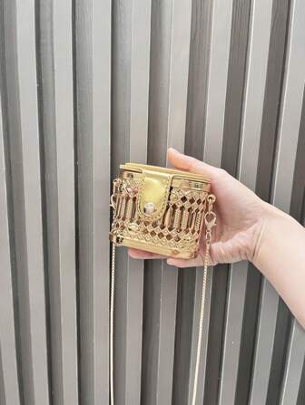 Dancing Engine Bolsa Mini Pequena de Estilo de Metal Fashion para Mulheres, Bolsa para Festa, Bolsa de Festa, Bolsa tiracolo