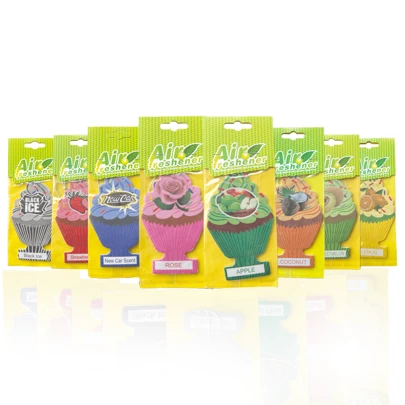 Car Air Fresheners With 8 Scents Available - Available In 4-Piece, 8-Piece Or 16-Piece Sets - Designed In A Hanging Ice Cream Shape, Which Can Be Used To Decorate The Rearview Mirror Of The Car.