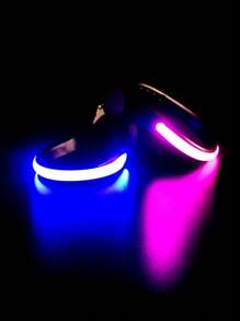 1个LED鞋夹，多色灯光，闪烁氛围灯，电池供电，适用于派对、舞会、户外活动和夜跑 - 彩色 - 查看 5