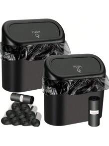 200pcs Garbage Bag, Super Thick ASnd Powerful Garbage Basket, Suitable For Home Office Bedroom. Disposable Thin Garbage Bags, Bagged Small Garbage Bags, Colorful Household And Outdoor Trash Can Liners, Leak-Proof, Used For Car, Office And Pet Garbage.