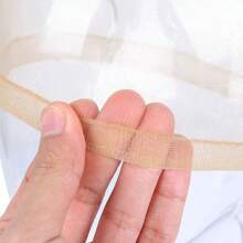 Wig Cap - Sheer Lace Elastic Mesh Wig Cap - Beige - View 5