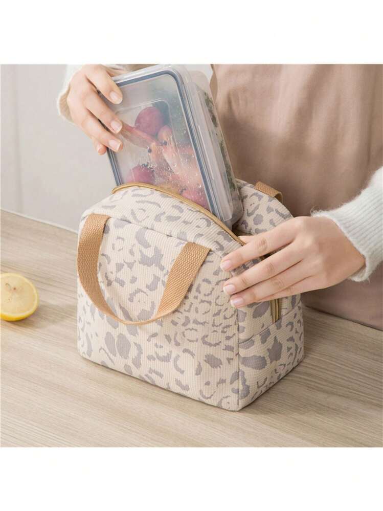 1 pieza Nueva Bolsa de almuerzo con aislamiento de acuarela, bolsa térmica para caja de bentō, bolsa enfriadora de viaje al aire libre, mochila para volver a la escuela - Multicolor - Añade 4