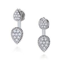 Fashionable Water Drop Rhinestone Earrings, Unique Korean Designer Elegant Party Jewelry Gift