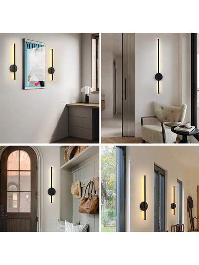 LED Rechargeable Wand Verlichting Wireless Internal Sconce 50 80cm Dimming Livingroom Sofe Beside Bedroom Lamp Infinite Remote Control Switch Study Interior ation Night view 7