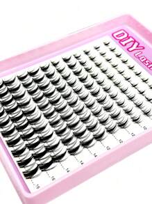 120pcs D-Curl Fairy Eyelash Clusters, 8-16mm Cartoon Eyelash Clusters, D-Curl, Wide Span, DIY Eyelash Extension, Moisturizing Outward Curling Anime Eyelashes, Individual False Eyelash Clusters, Ultra-Thin Invisible Eyelash Band, Eyelash Clusters, Individual Eyelashes, False Eyelashes - D - View 6